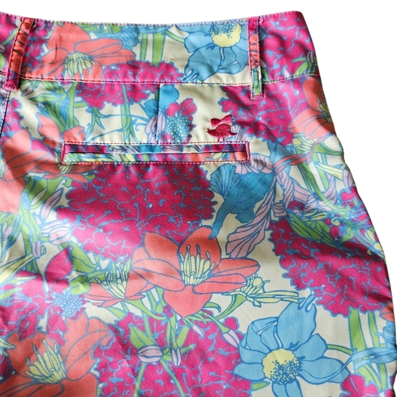 Birdies And Bows Pink Floral Polyester Athletic Tennis Shorts  size 4 - Picture 4 of 6